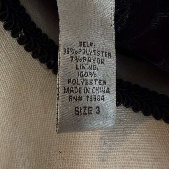 Chico's Black Textured Jacquard Blazer Jacket Size 3, Single Button - Picture 9 of 10